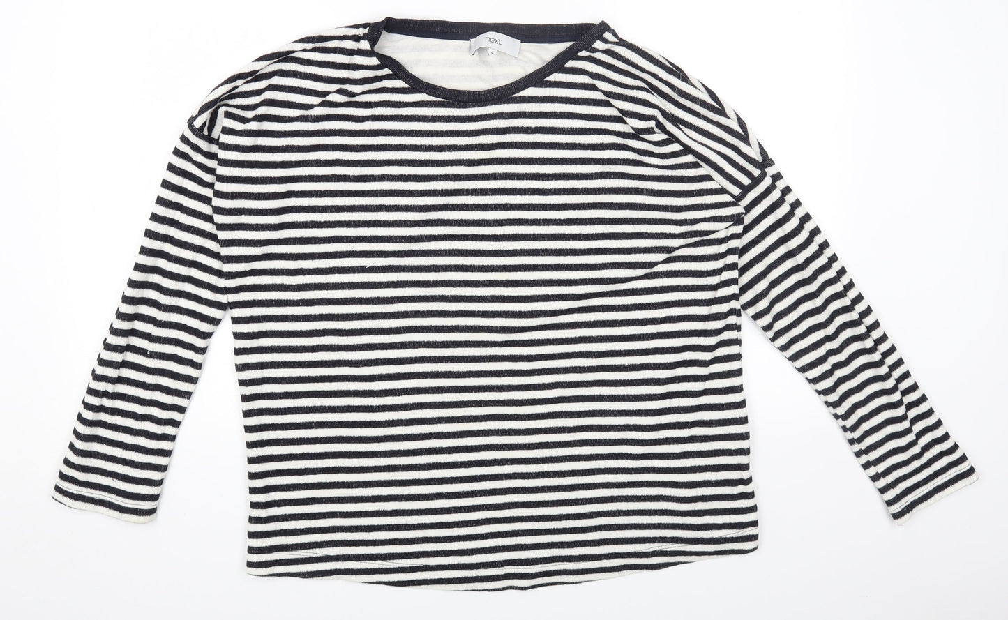 NEXT Womens Multicoloured Round Neck Striped Cotton Pullover Jumper Size 14