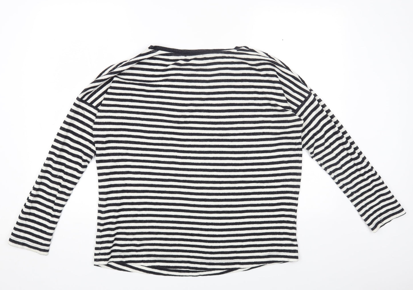 NEXT Womens Multicoloured Round Neck Striped Cotton Pullover Jumper Size 14