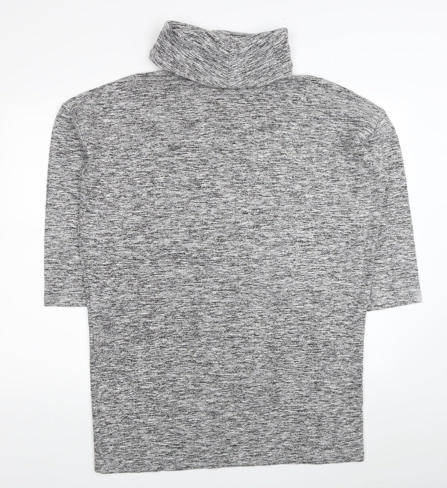 River Island Womens Grey Roll Neck Viscose Tunic Jumper Size 10