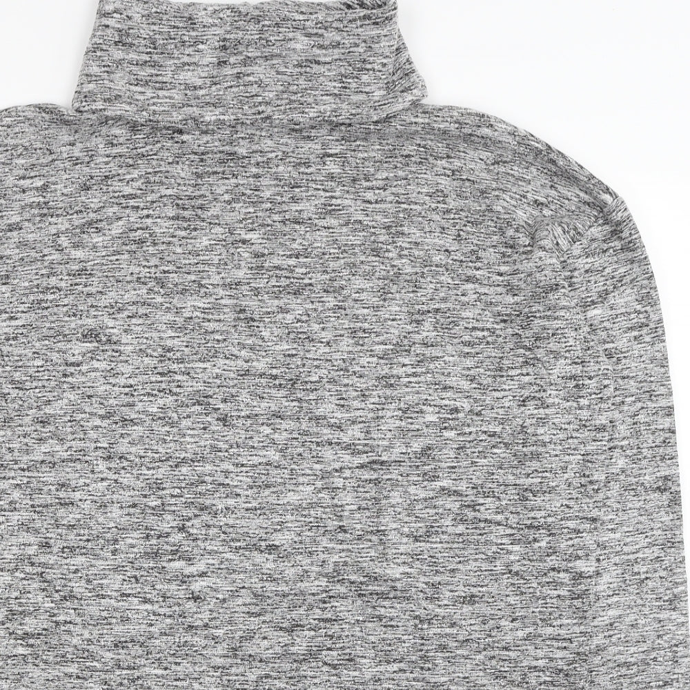 River Island Womens Grey Roll Neck Viscose Tunic Jumper Size 10