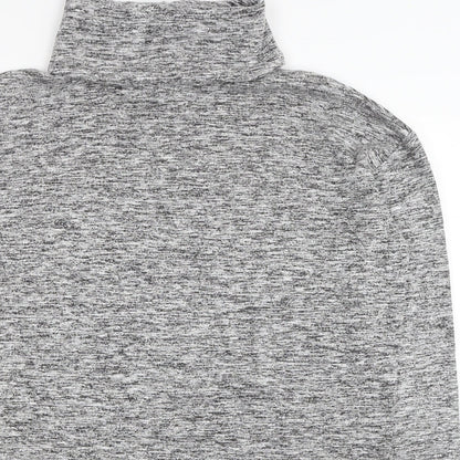 River Island Womens Grey Roll Neck Viscose Tunic Jumper Size 10