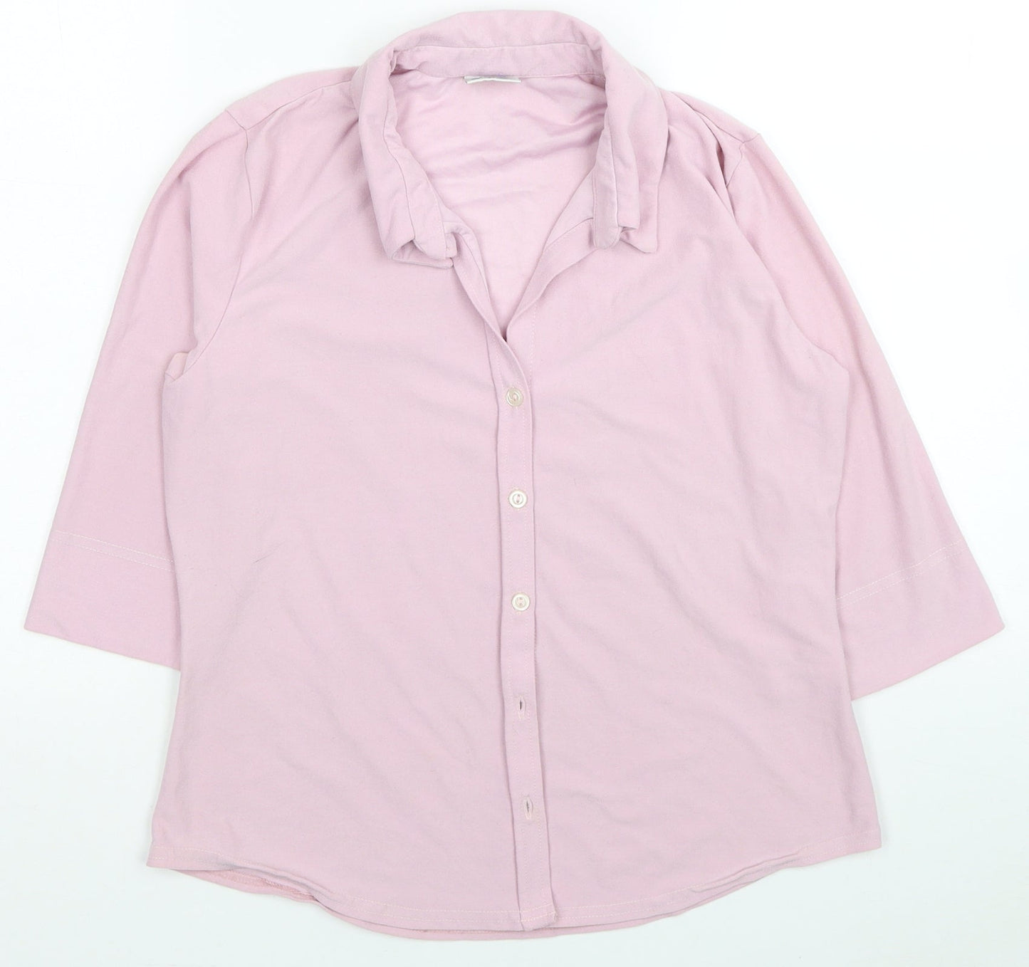 Tammy Girls Pink Polyester Basic Button-Up Size 15 Years Collared Button