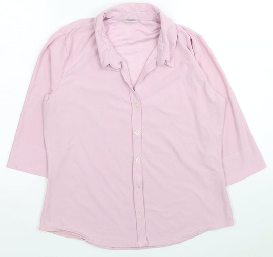 Tammy Girls Pink Polyester Basic Button-Up Size 15 Years Collared Button