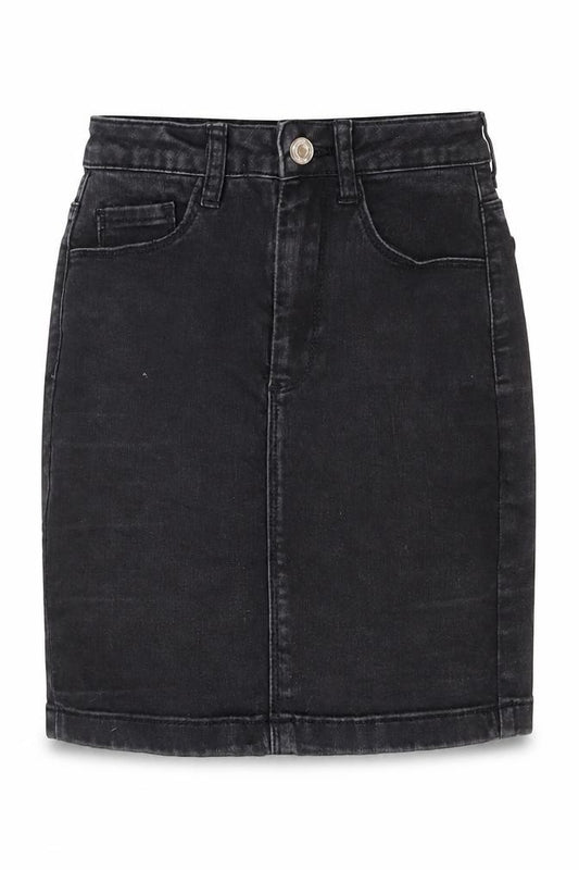Missguided Womens Black Cotton Mini Skirt Size 4 Zip