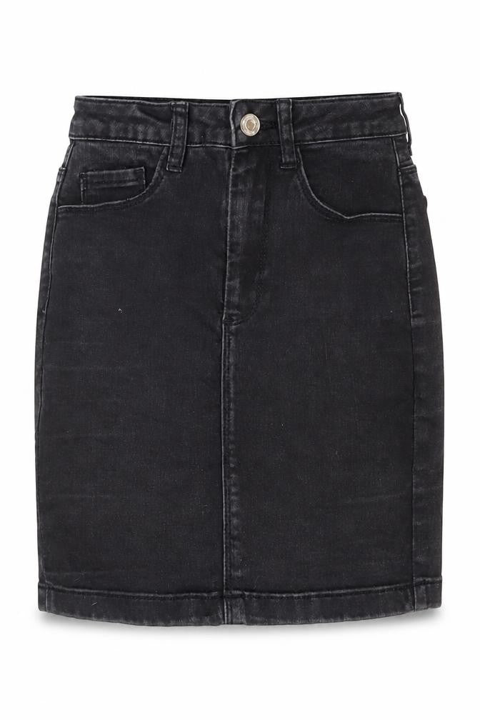 Missguided Womens Black Cotton Mini Skirt Size 4 Zip