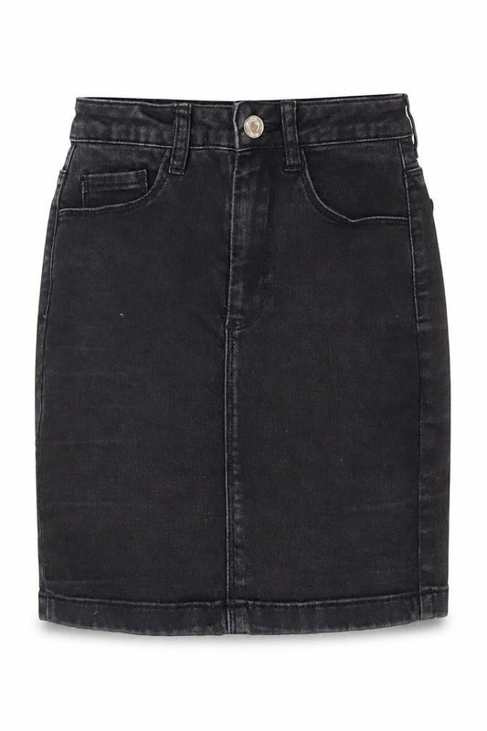 Missguided Womens Black Cotton Mini Skirt Size 4 Zip