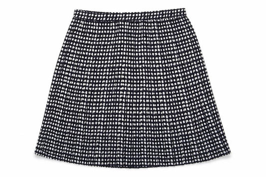 Bonmarché Womens Blue Geometric Polyester Pleated Skirt Size 34