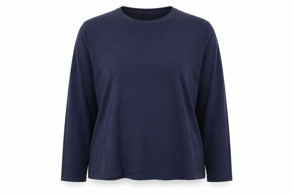 Marks & Spencer Womens Blue Modal Basic T-Shirt Size 16 Round Neck