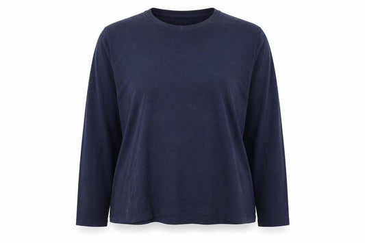 Marks and Spencer Womens Blue Modal Basic T-Shirt Size 16 Round Neck