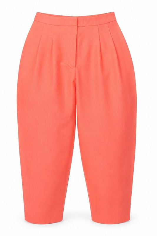 ASOS Womens Orange Polyester Trousers Size 10 L25.5 in Regular Zip