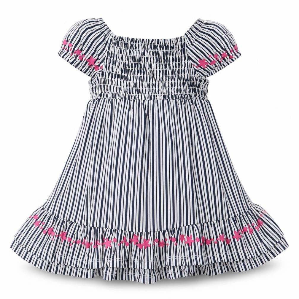 Topomini Girls Multicoloured Striped Wool A-Line Size 12 Months Boat Neck Pullover