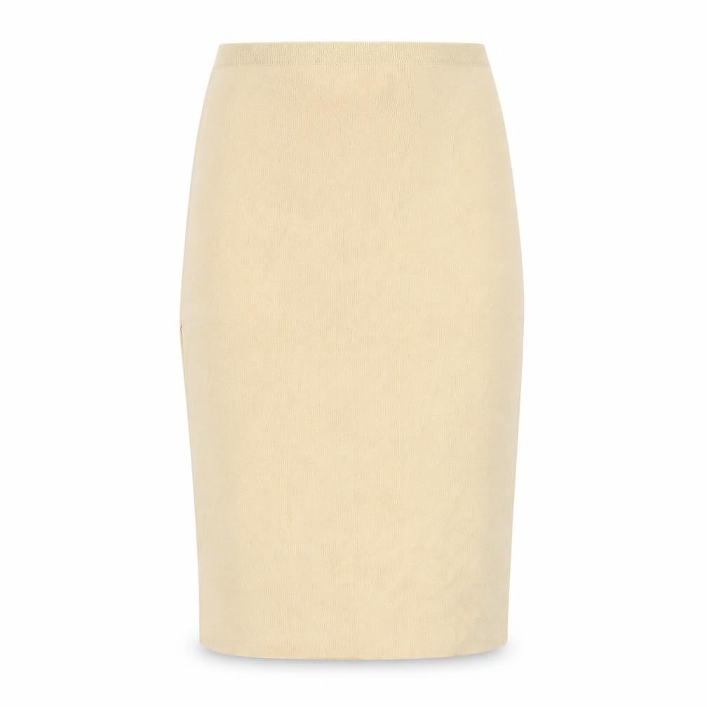 Zara Womens Ivory Viscose A-Line Skirt Size L