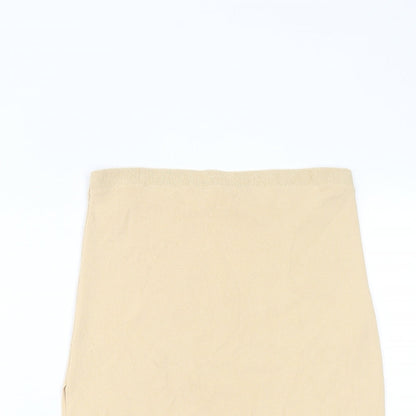 Zara Womens Ivory Viscose A-Line Skirt Size L