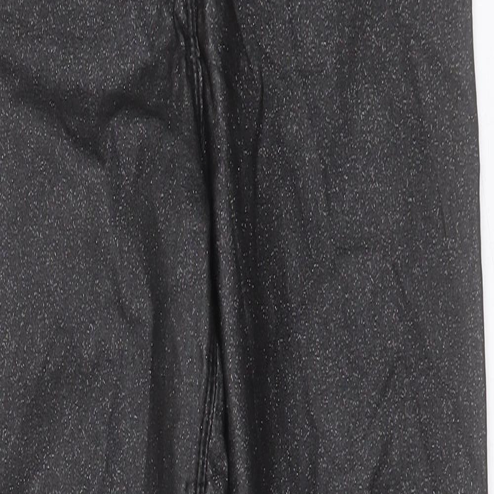 Papaya Womens Black Viscose Skinny Jeans Size 10 L28 in Regular Button