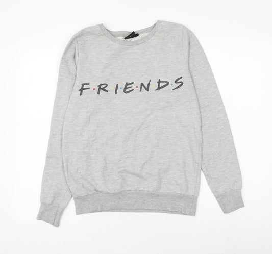 Primark Womens Grey Polyester Pullover Sweatshirt Size 6 Pullover - Friends