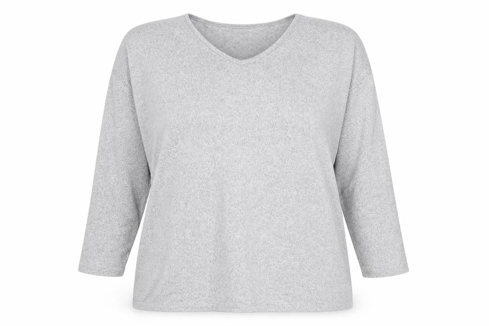 Papaya Womens Grey V-Neck Polyester Pullover Jumper Size 16