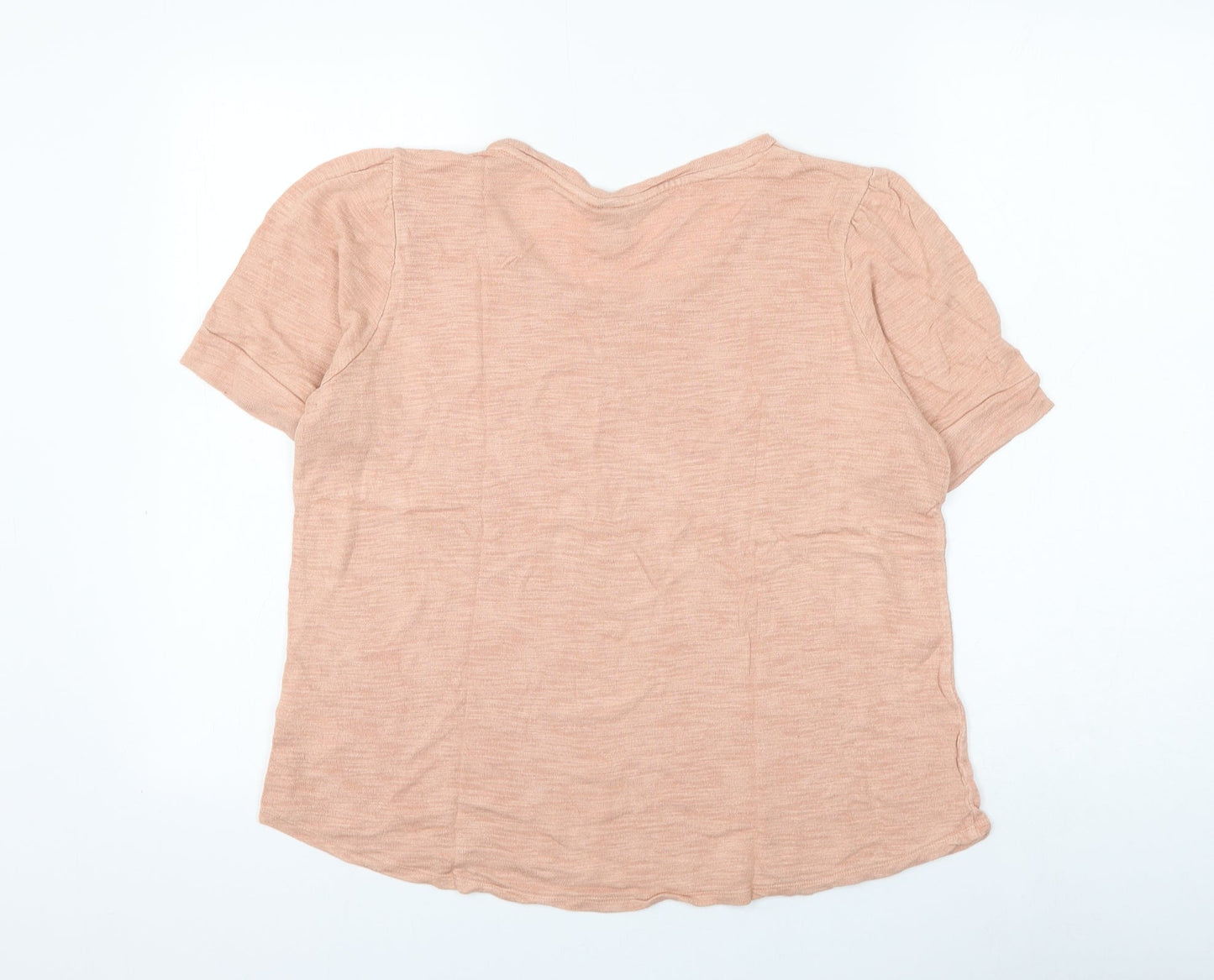 H&M Womens Pink Round Neck Viscose Pullover Jumper Size L
