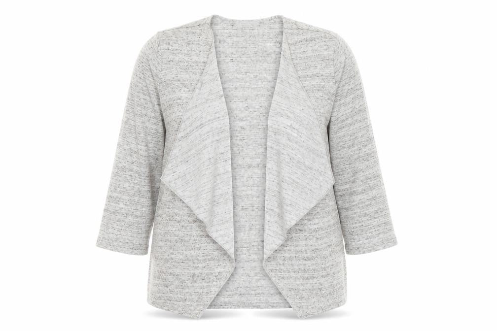 George Womens Grey V-Neck Polyester Cardigan Jumper Size 16