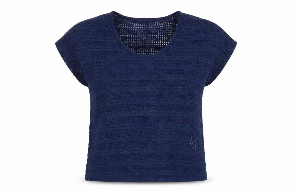 Atmosphere Womens Blue Scoop Neck Polyester Pullover Jumper Size 8
