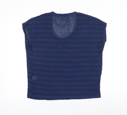 Atmosphere Womens Blue Scoop Neck Polyester Pullover Jumper Size 8