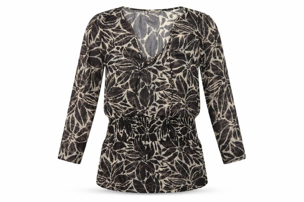 Accessorize Womens Brown Geometric Polyester Cover Up Size S