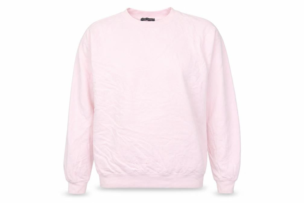 Stylewise Womens Pink Cotton Pullover Sweatshirt Size S Pullover