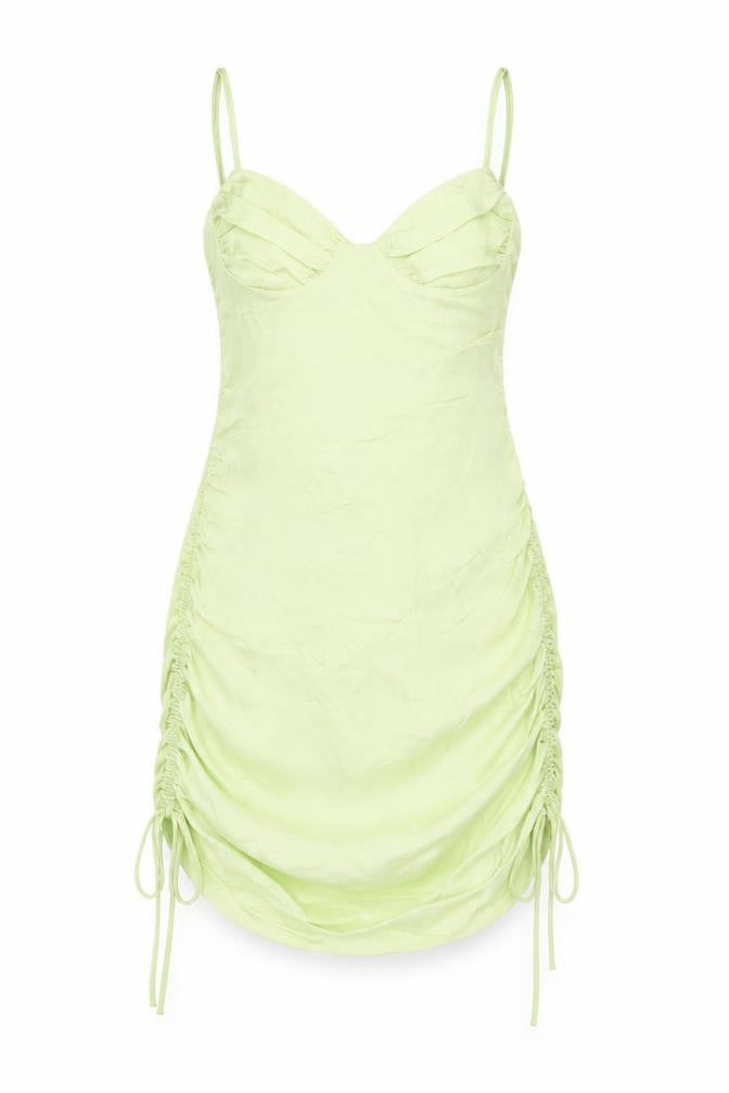 Zara Womens Green Polyester Mini Size M Sweetheart Zip