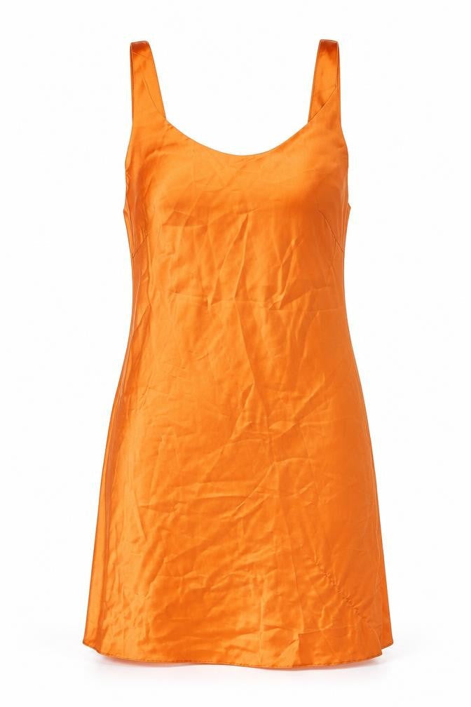 ASOS Womens Orange Polyester Mini Size 10 Round Neck Pullover