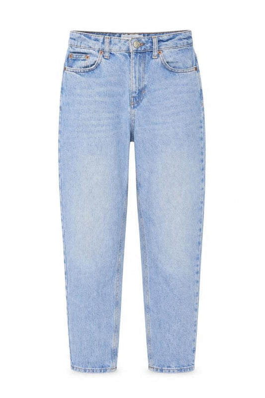 Topshop Womens Blue Cotton Mom Jeans Size 26 in L30 in Regular Button