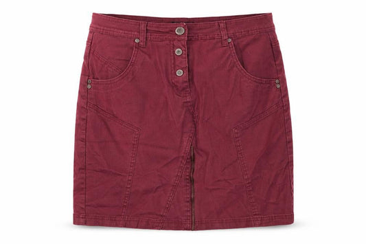 Ze-Ze Womens Purple Cotton Mini Skirt Size M Button