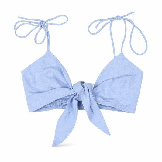 ASOS Womens Blue Cotton Camisole Tank Size 6 Sweetheart - Bralette