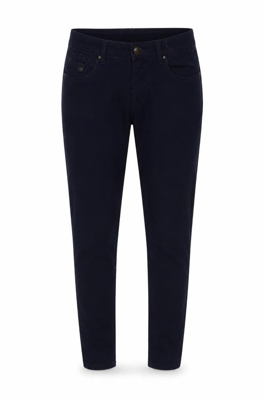 YESYES Womens Blue Cotton Skinny Jeans Size 10 L27 in Regular Button