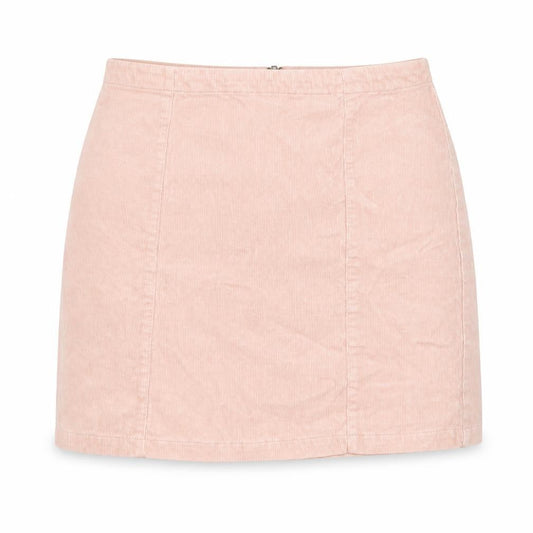 Forever 21 Womens Pink Cotton A-Line Skirt Size L Zip