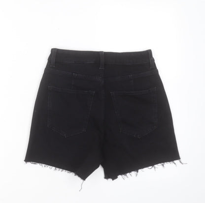 Marks & Spencer Womens Black Camel Cut-Off Shorts Size 6 L5 in Regular Button