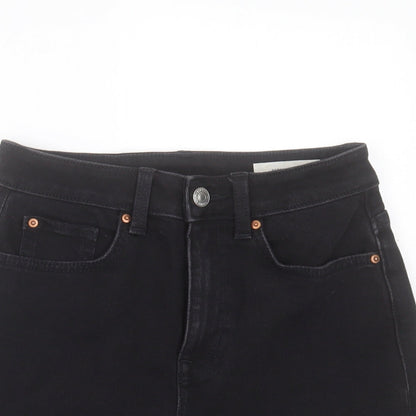 Marks & Spencer Womens Black Camel Cut-Off Shorts Size 6 L5 in Regular Button