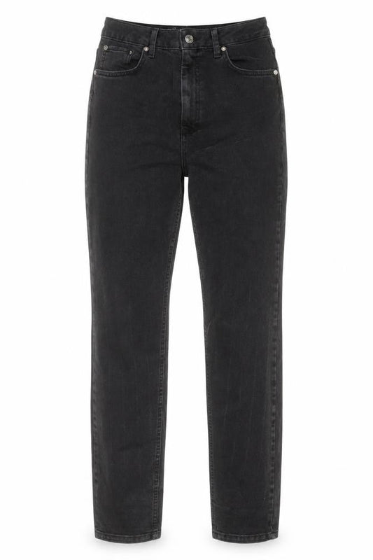 ASOS Womens Black Cotton Straight Jeans Size 25 in L36 in Regular Button