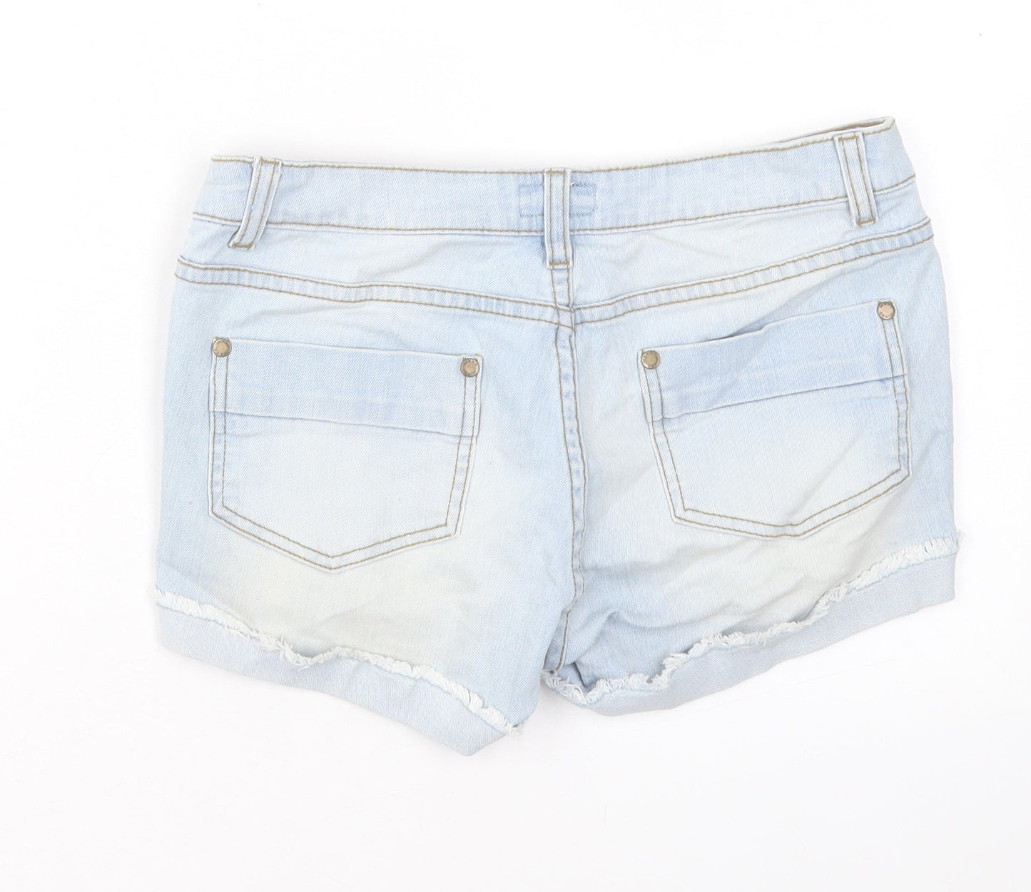 WareDenim Womens Blue Cotton Boyfriend Shorts Size 8 L3 in Regular Button