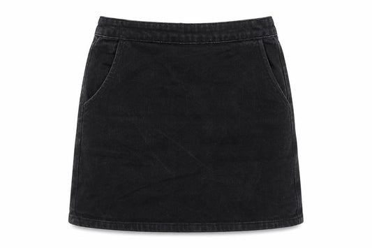 Topshop Womens Blue Cotton A-Line Skirt Size 26 in Zip