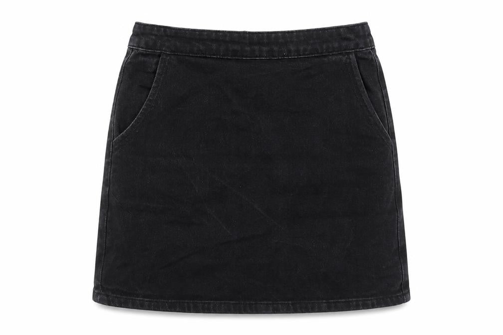 Topshop Womens Blue Cotton A-Line Skirt Size 26 in Zip