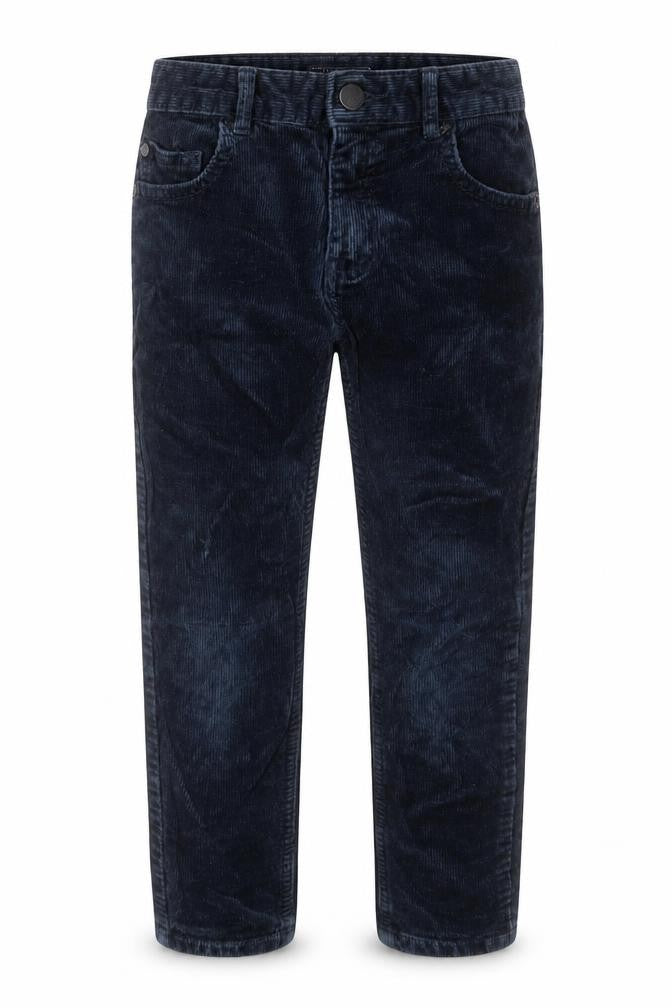 Next Boys Blue Cotton Capri Trousers Size 9 Months Regular Button