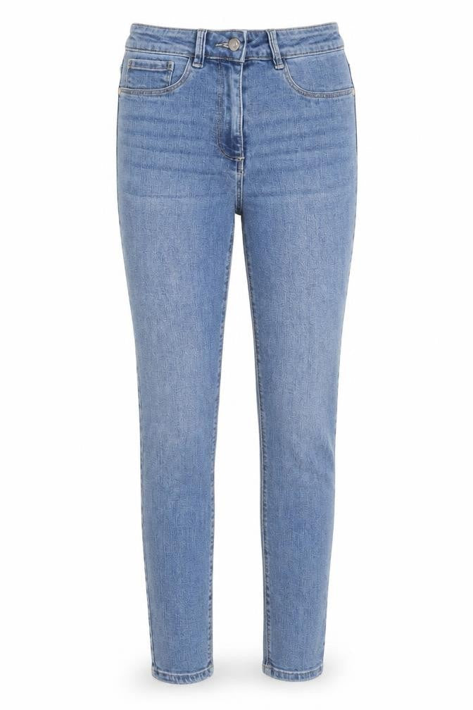 NEXT Womens Blue Cotton Skinny Jeans Size 10 L29 in Regular Button