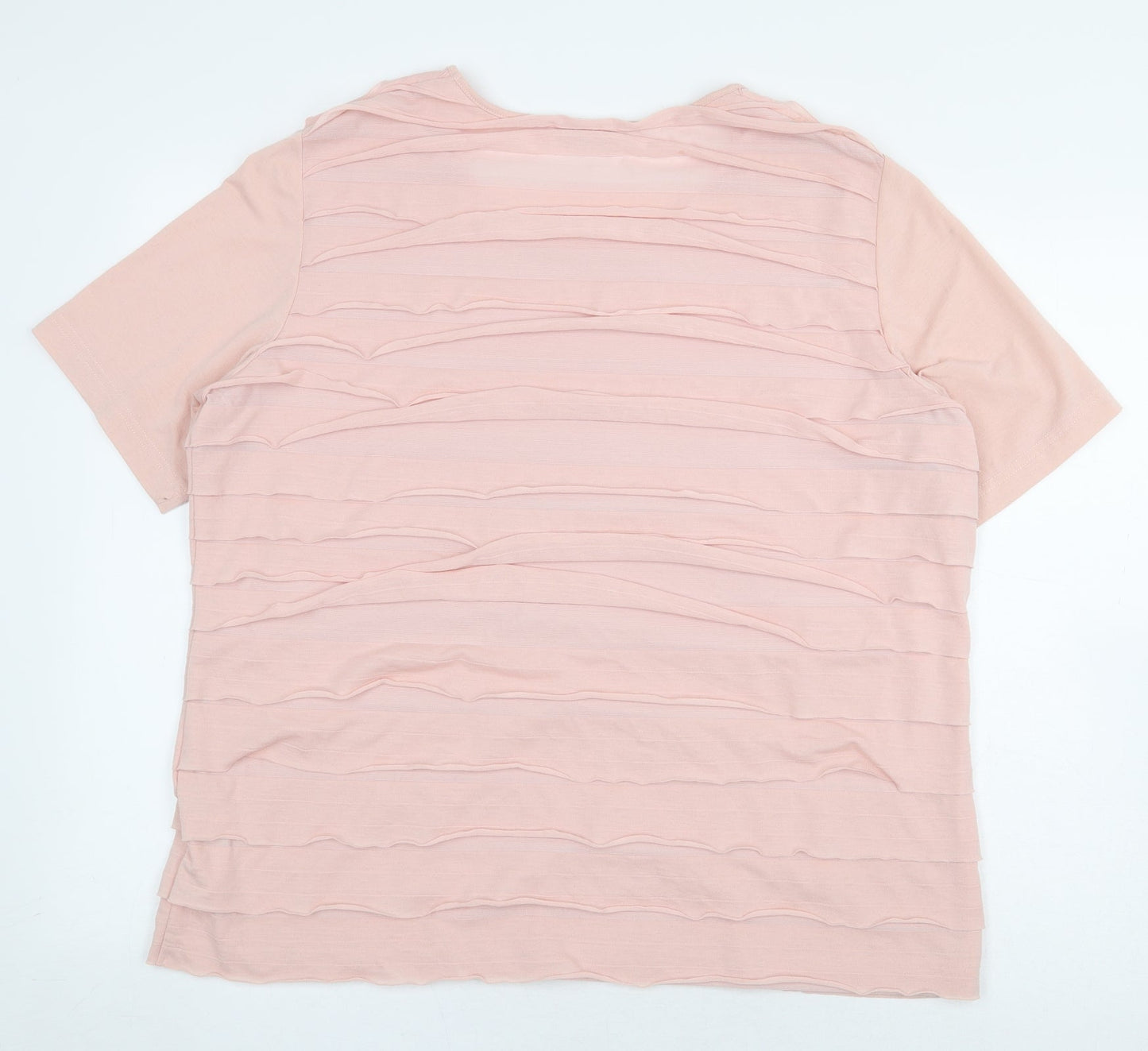 Gerry Weber Womens Pink Polyester Basic Blouse Size 20 Boat Neck