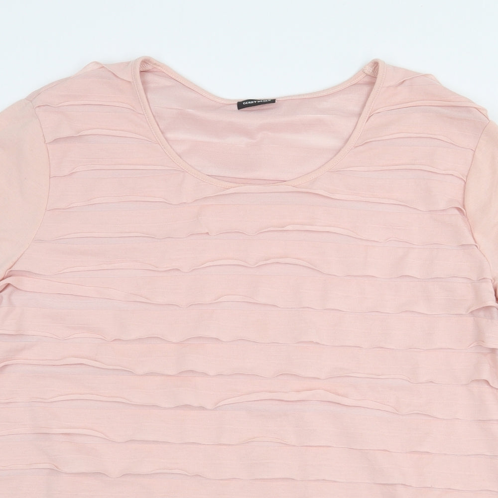 Gerry Weber Womens Pink Polyester Basic Blouse Size 20 Boat Neck