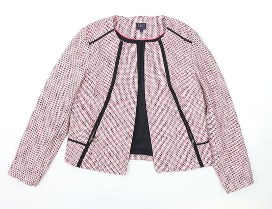 Marks and Spencer Womens Pink Herringbone Jacket Size 14