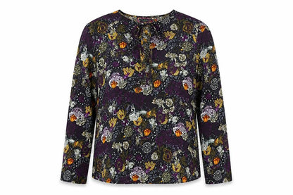 Boohoo Womens Multicoloured Geometric Polyester Basic Blouse Size 12 Round Neck