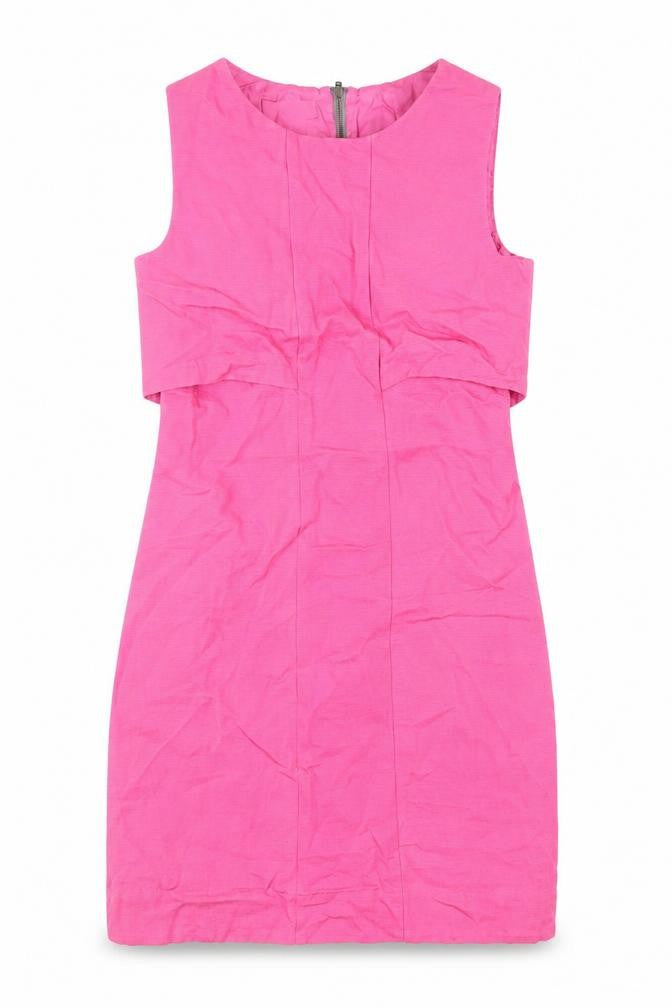 Monsoon Womens Pink Cotton Mini Size 8 Round Neck Zip