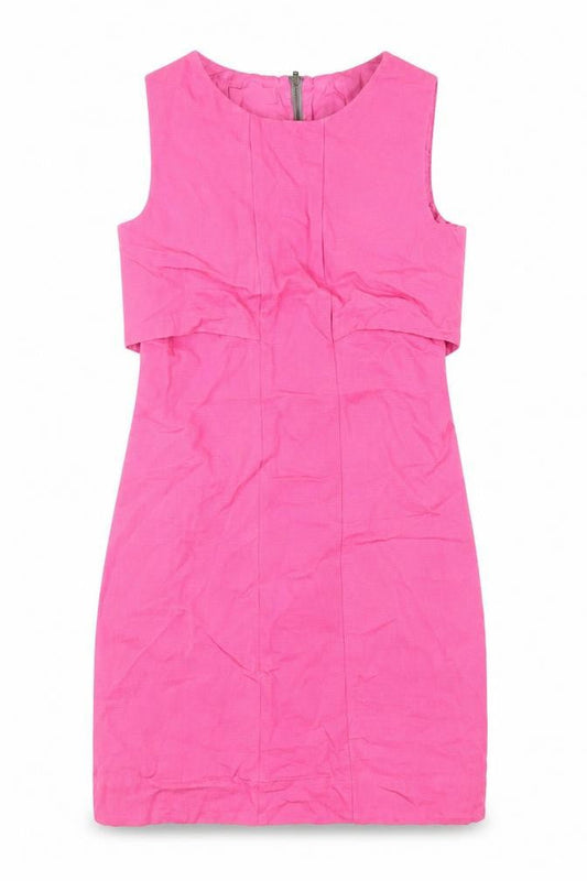 Monsoon Womens Pink Cotton Mini Size 8 Round Neck Zip