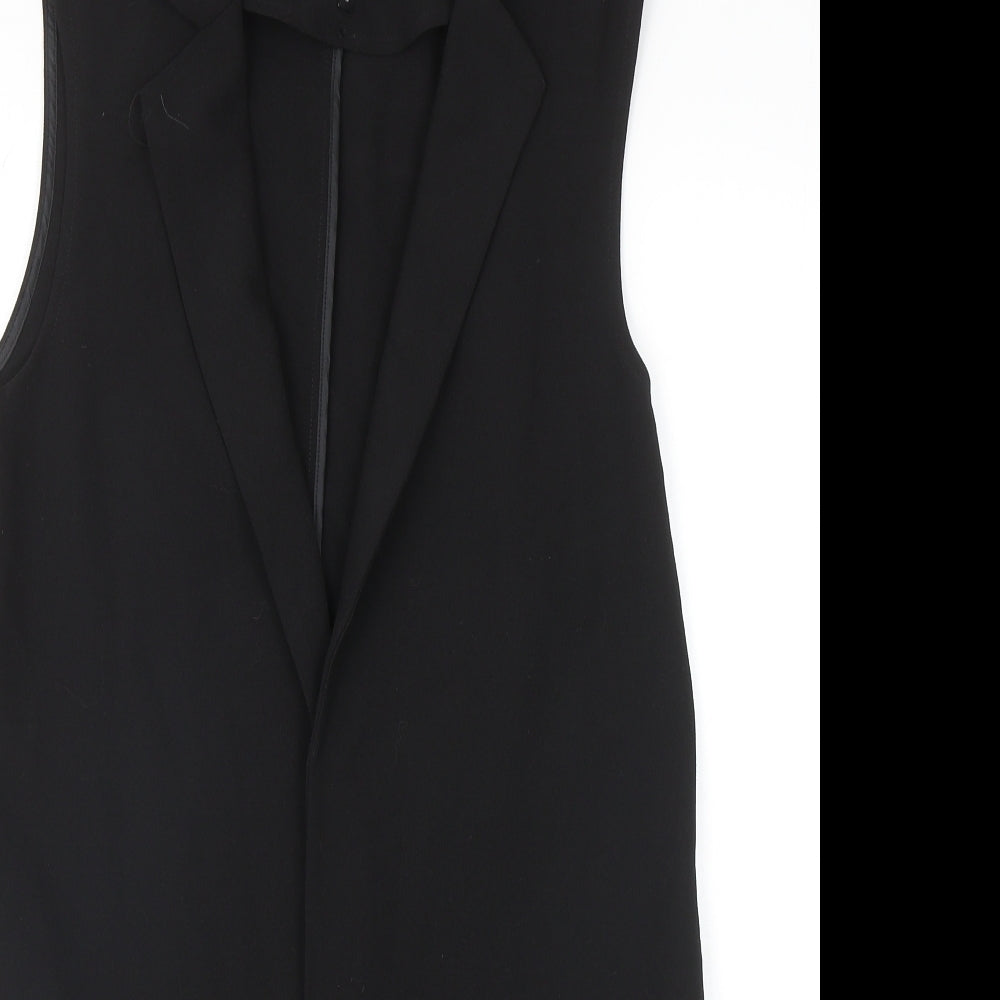 Papaya Womens Black Jacket Waistcoat Size 8