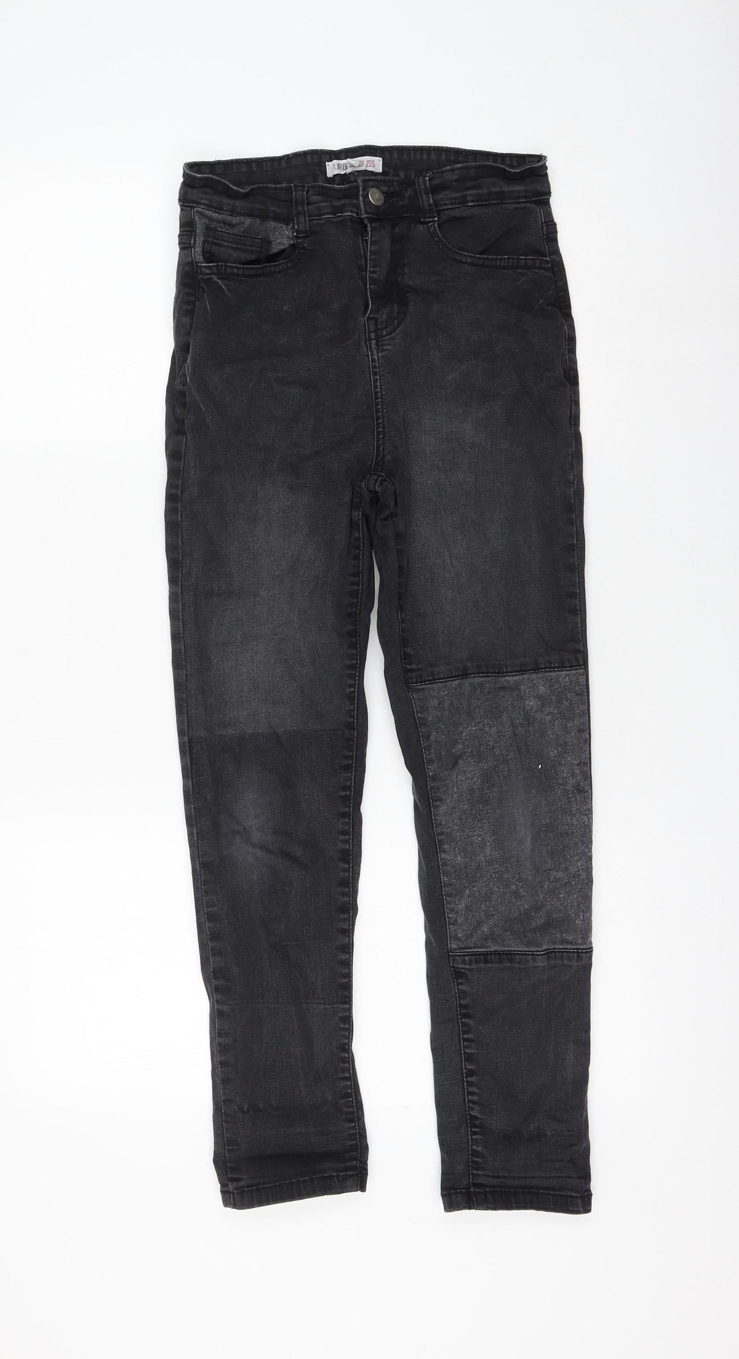Urban Bliss Womens Black Cotton Skinny Jeans Size 8 L25 in Regular Zip