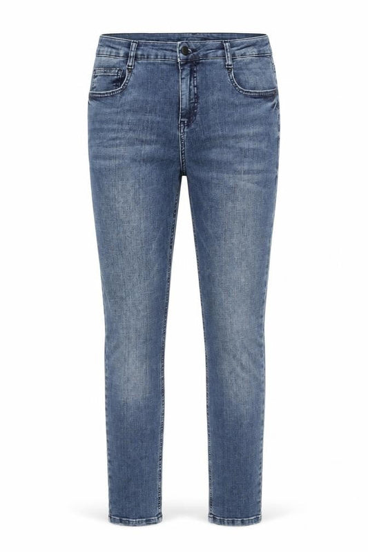 Womens Blue Polyester Skinny Jeans Size 32 in L29 in Regular Zip
